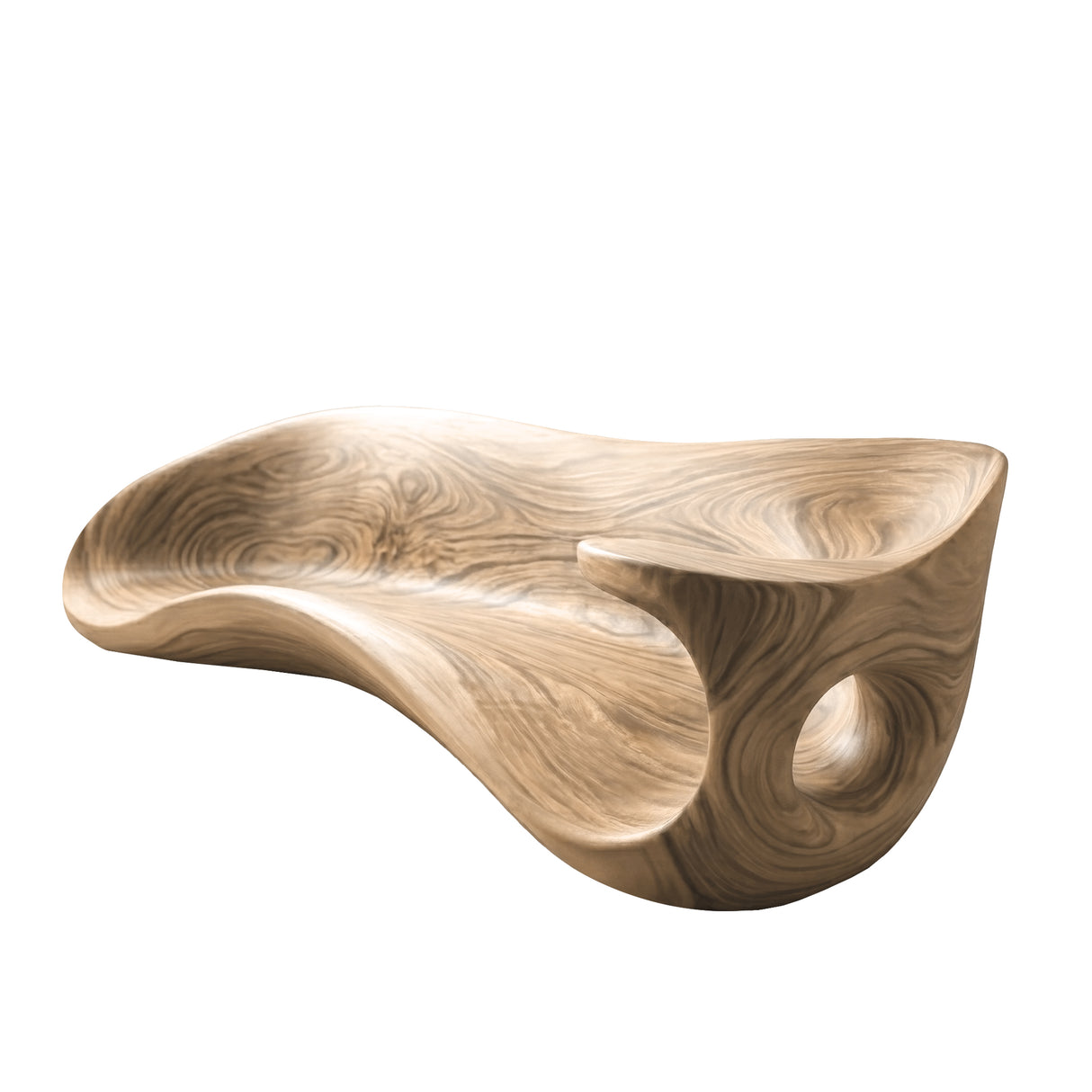 Zorathen Solid Wood Sculpted Sofa Natural Oak - Timberustic Sofa