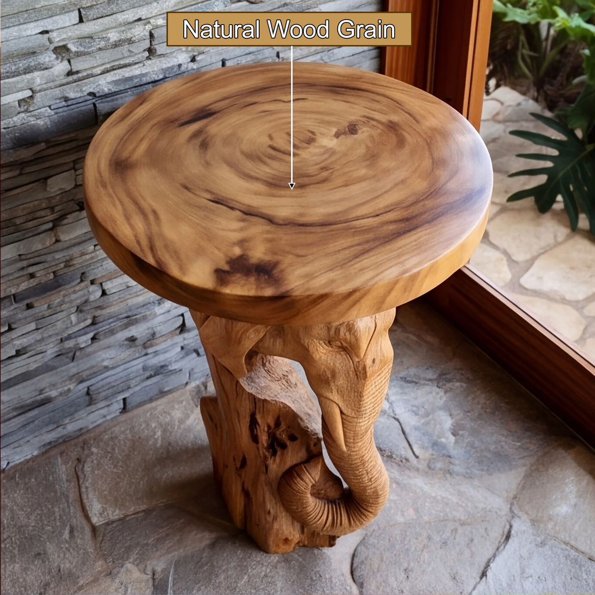 Zorvane Sculpted Solid Wood Pedestal Stand - Timberustic Pedestal Stand