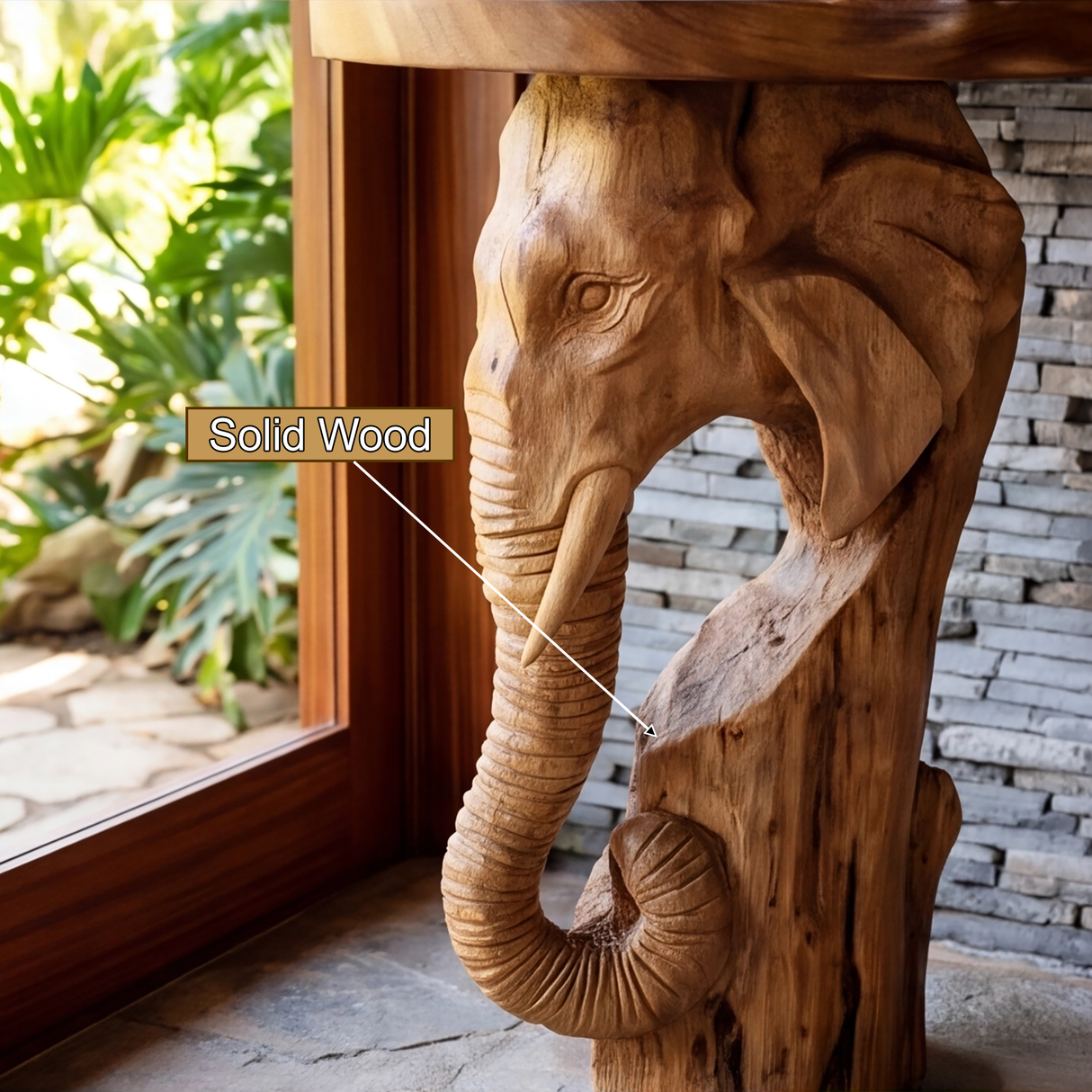 Zorvane Sculpted Solid Wood Pedestal Stand - Timberustic Pedestal Stand