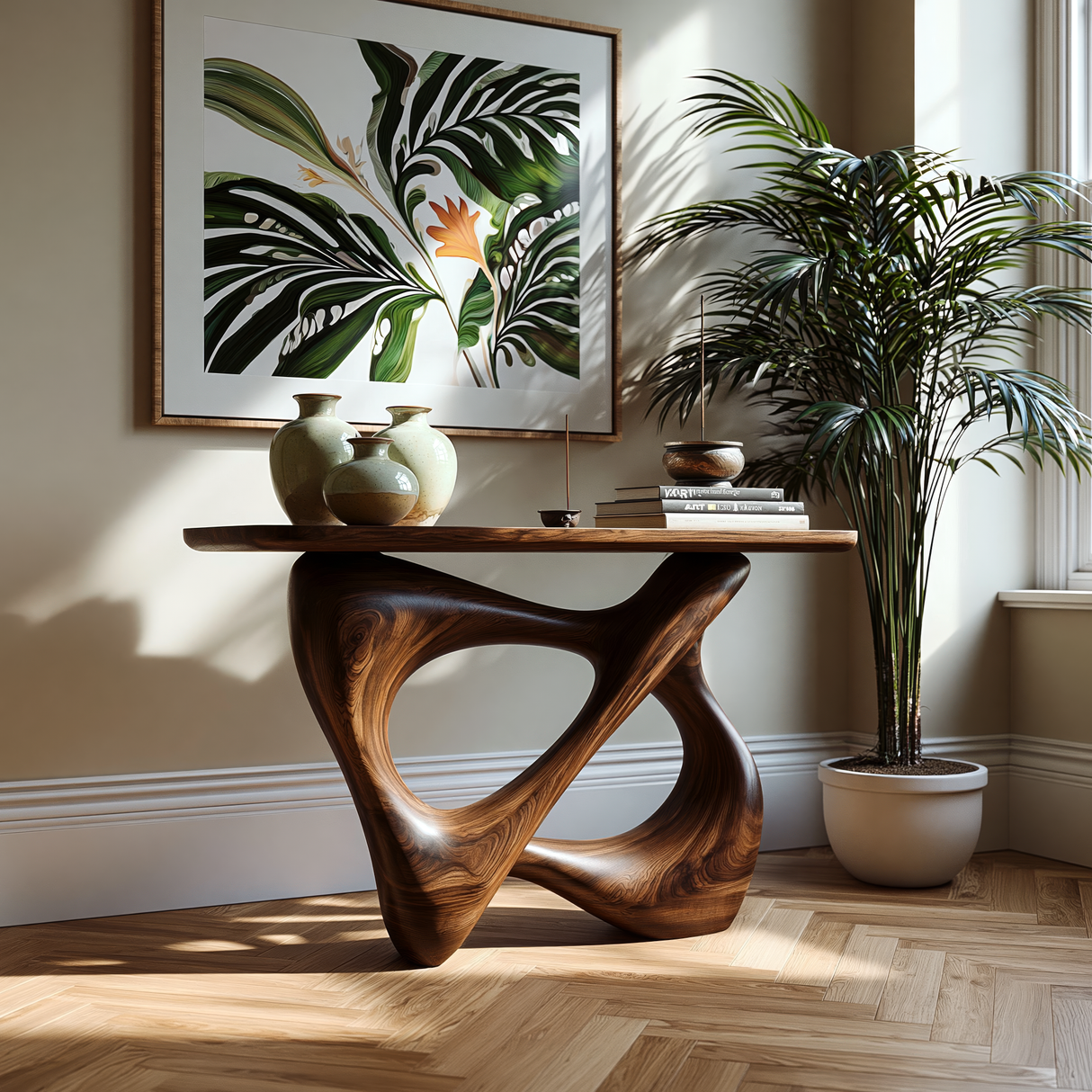 Zorvannis Sculpted Solid Wood Console Table - Timberustic Console Table