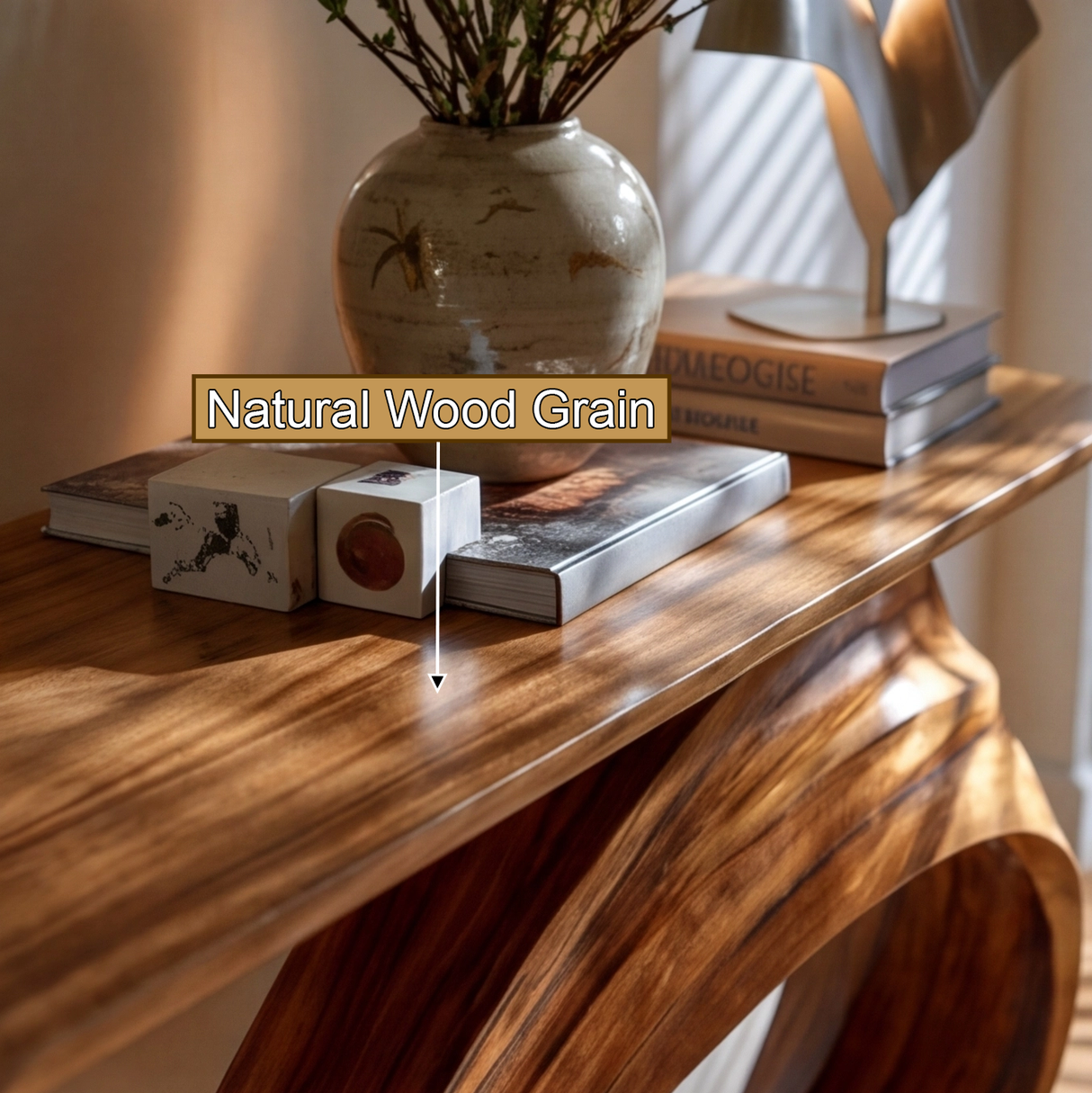 Zorvayne Sculpted Solid Wood Console Table - Timberustic Console Table