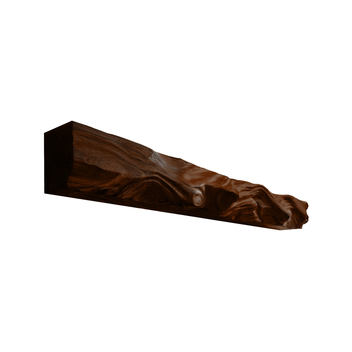 Zorveth Handcrafted Solid Wood Fireplace Mantel Shelf Dark Walnut - Timberustic Fireplace Mantel Shelf
