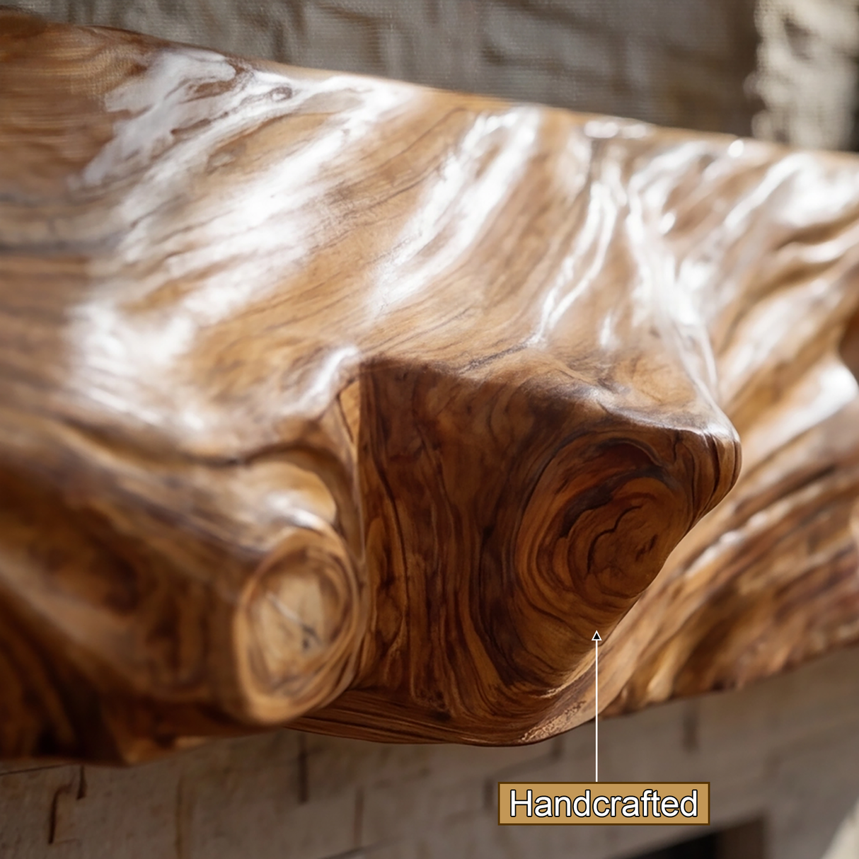 Zorveth Handcrafted Solid Wood Fireplace Mantel Shelf - Timberustic Fireplace Mantel Shelf