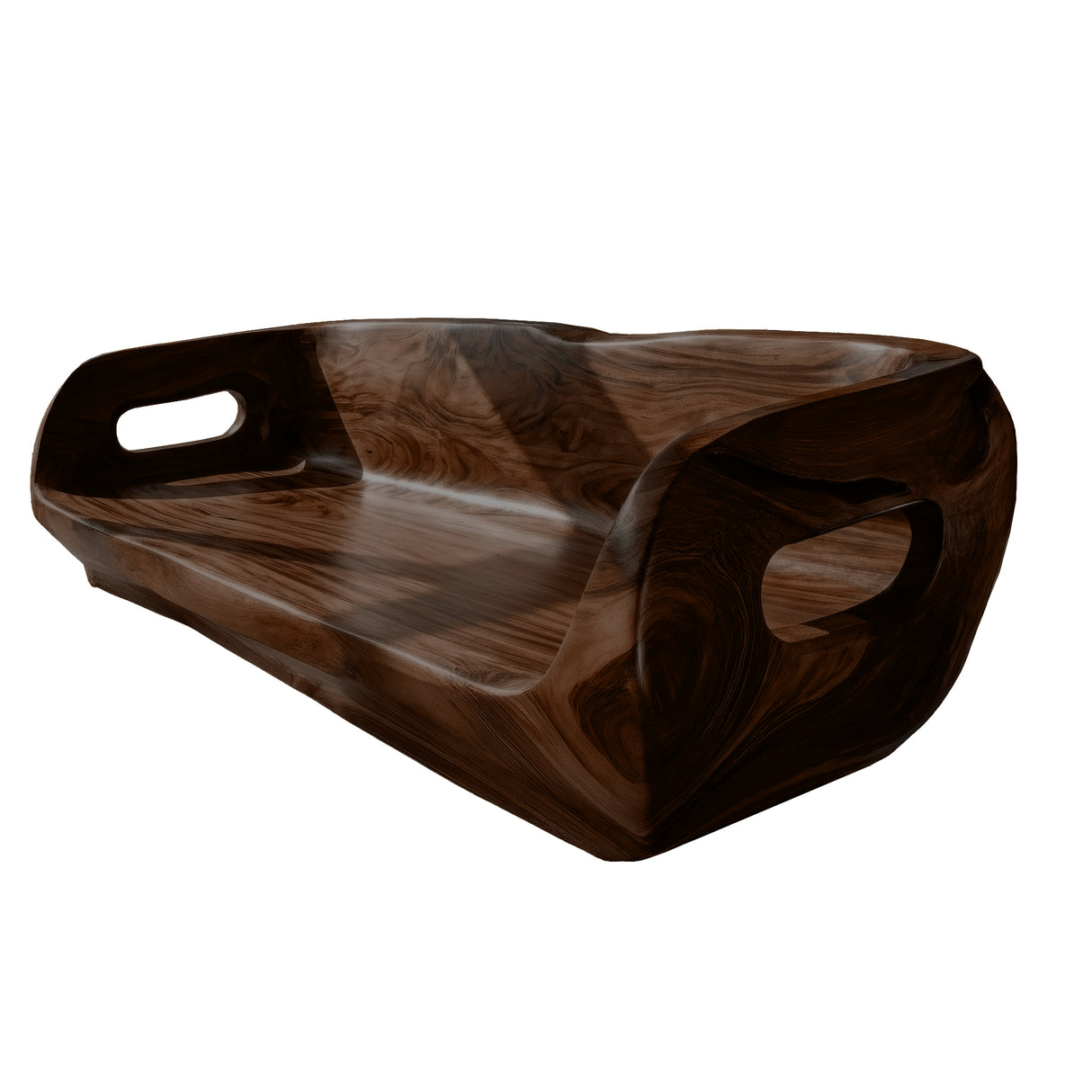 Zorveth Solid Wood Sculpted Sofa Dark Walnut - Timberustic Sofa