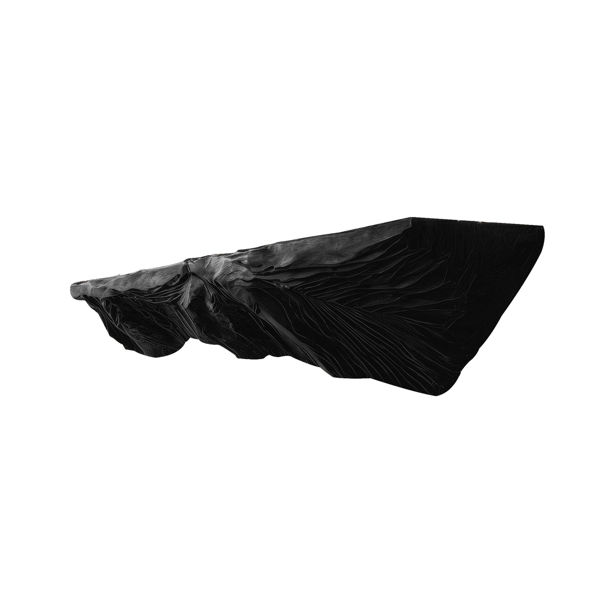 Zorynth Wave-Carved Solid Wood Fireplace Mantel Shelf Black - Timberustic Fireplace Mantel Shelf