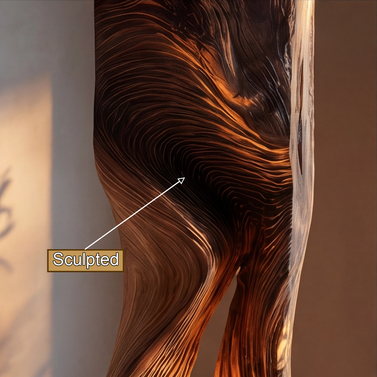 Zoryth Sculpted Solid Wood Floor Lamp - Timberustic Floor Lamp