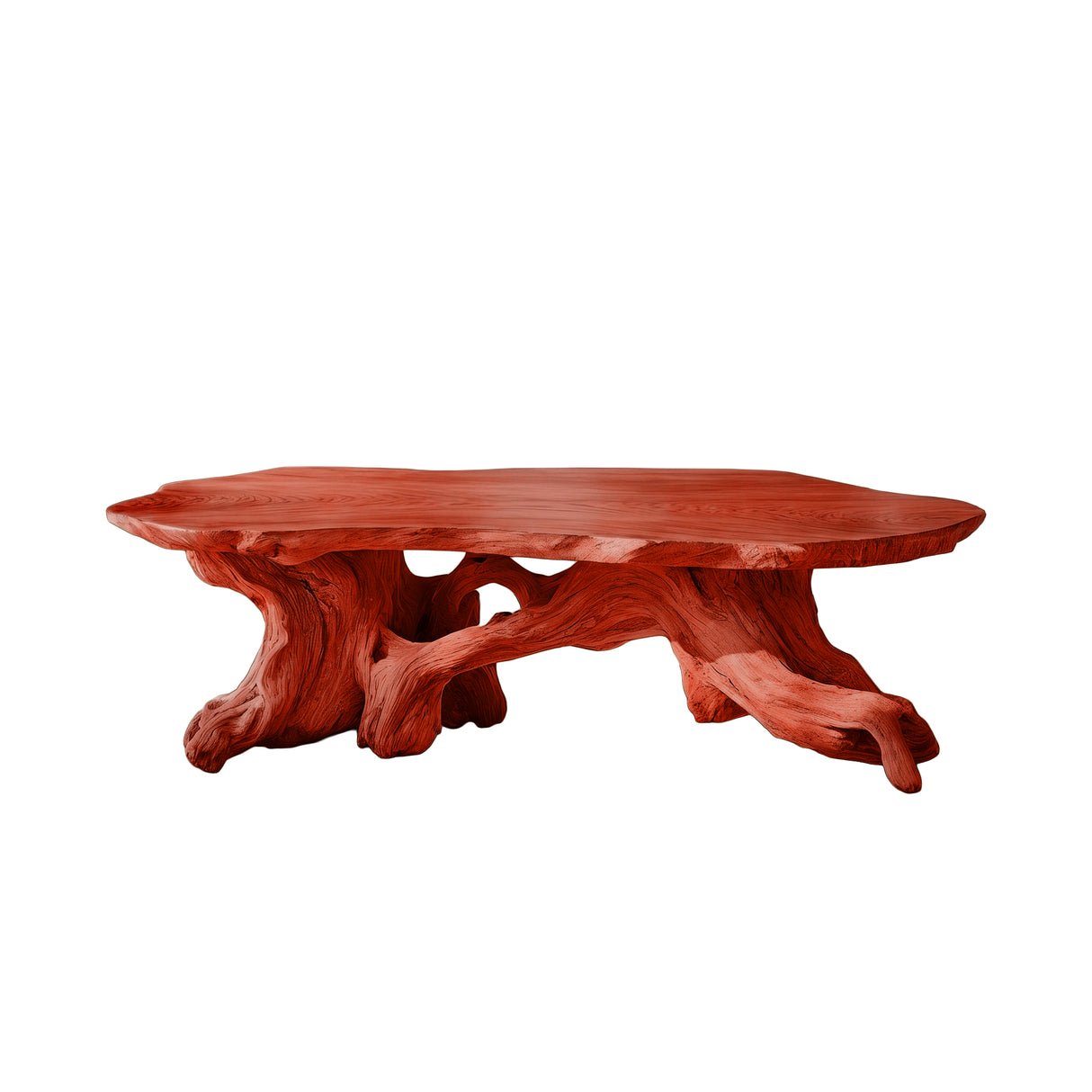 Zylara Live Edge Solid Wood Coffee Table Mahogany - Timberustic Coffee Table