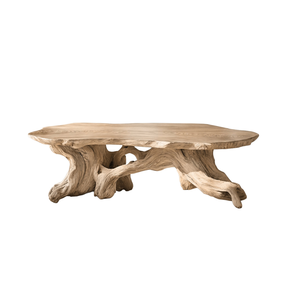 Zylara Live Edge Solid Wood Coffee Table Natural Oak - Timberustic Coffee Table