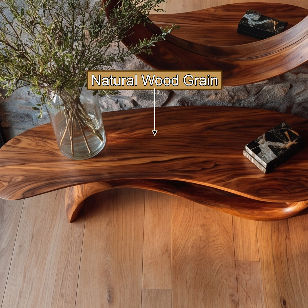 Zylarith Sculpted Solid Wood Console Table - Timberustic Console Table