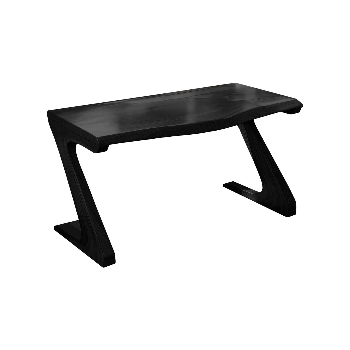 Zyra Curved Solid Wood Sculptural Desk