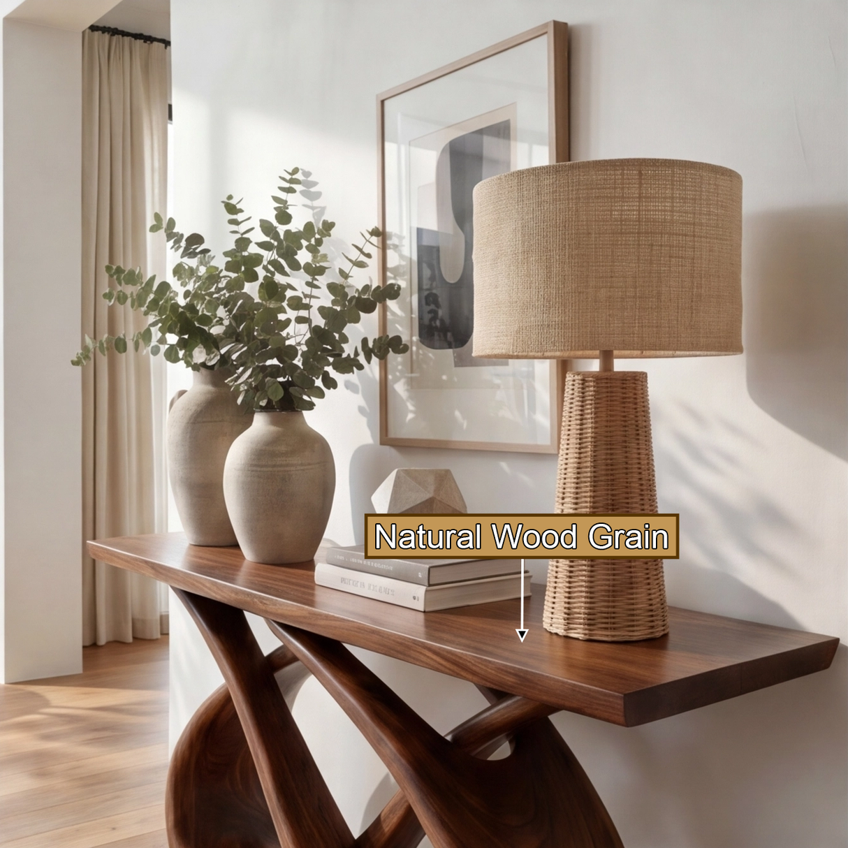 Zyrenza Sculpted Solid Wood Console Table - Timberustic Console Table