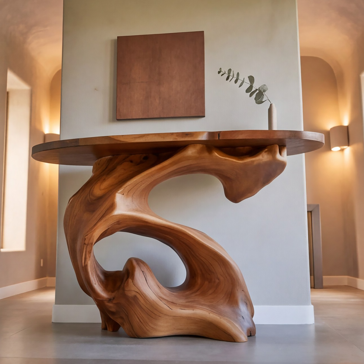 Sculptural Solid Wood Console Table - TimbeRustic Console Table