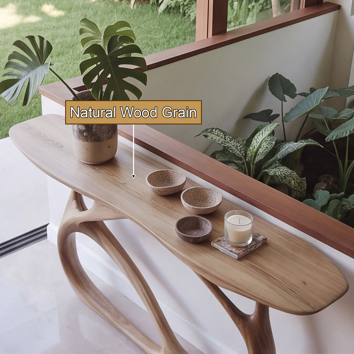 Flowing Design Handcraft Console Table - TimbeRustic Console Table