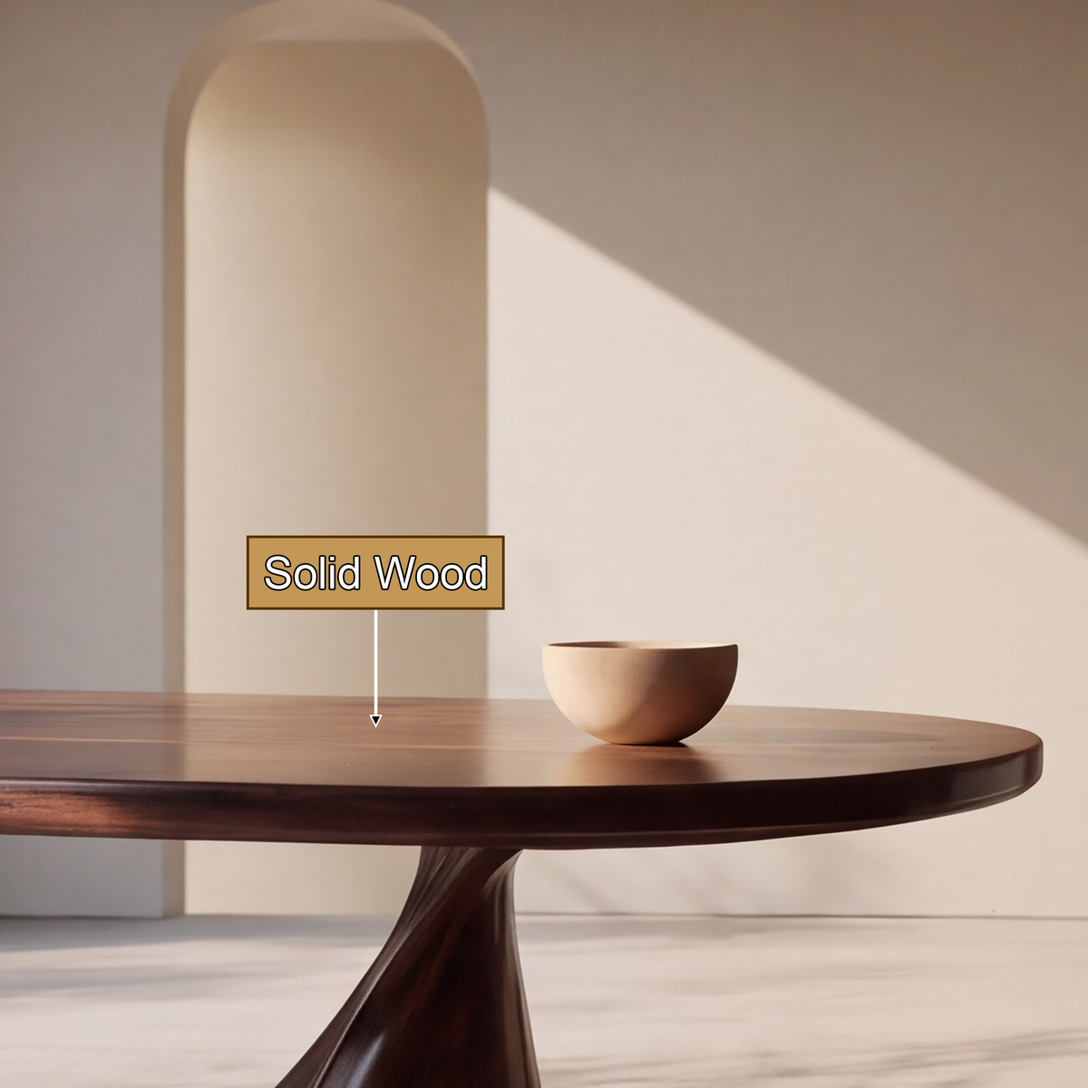 Contemporary Organic Solid Wood Dining Table - Timberustic Dining Table