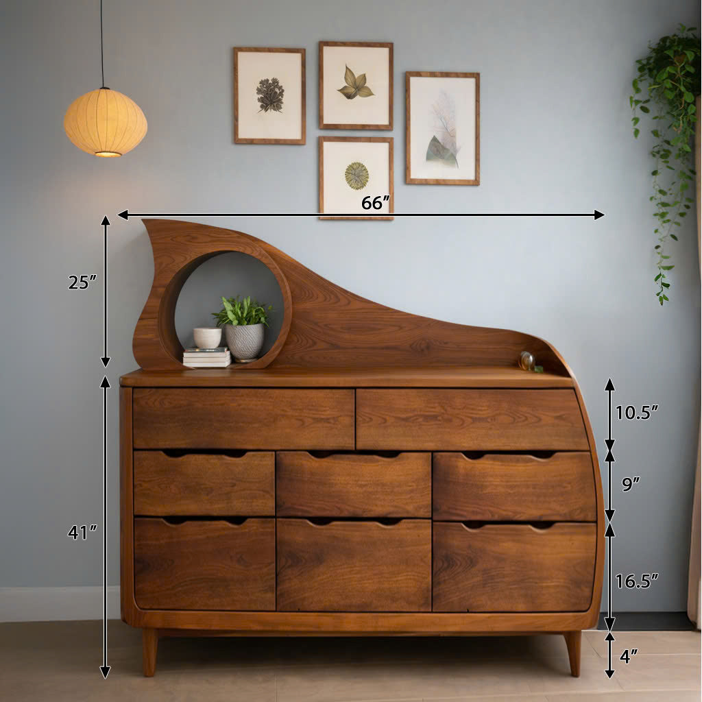 (Half payment 1/2) Harmona Organic Flow Solid Wood Headboard, Bed Frame & Dresser - Timberustic Headboard & Bed Frame