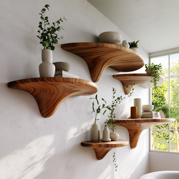 Mushroom Floating Shelf Inspiration for a Peaceful Bedroom Retreat
