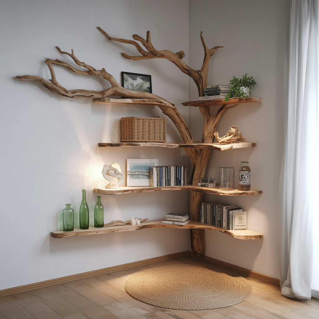 Wooden Tree Bookshelf: Turn Your Wall Into a Functional Art Piece