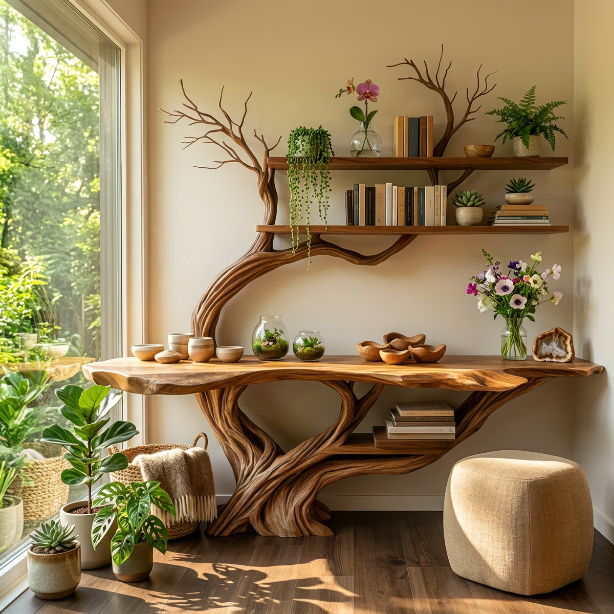 Modern Console Table With Shelves Designs – Timberustic