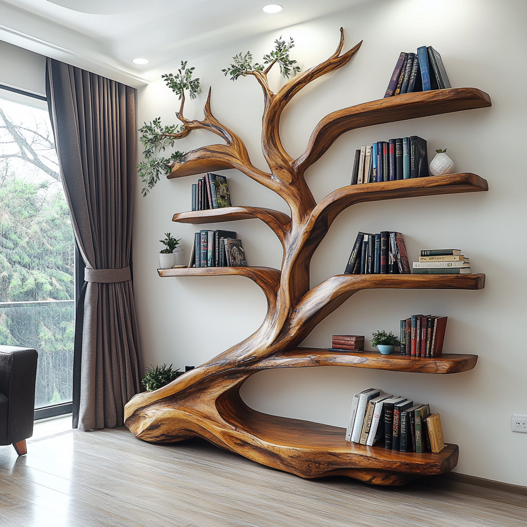 Tree Bookshelf Ideas for Stunning Home Libraries – Timberustic