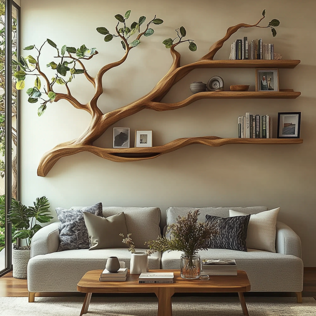 Minimalist Tree Shaped Bookshelf Ideas with Big Impact