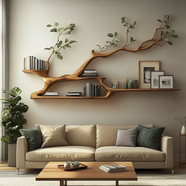 Wooden Tree Bookshelf Decor Tips for Living Rooms and Bedrooms