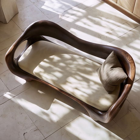 Elaris Sculpted Solid Wood Sofa - Timberustic Sofa