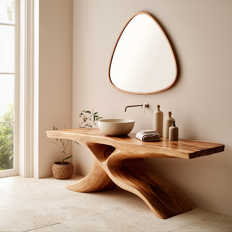 Aelric Sculpted Solid Wood Freestanding Bathroom Vanity SPA231829 - Timberustic Freestanding Bathroom Vanity