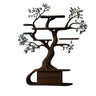 Aelthorin Sculpted Solid Wood Tree Bookshelf with Drawers Dark Walnut - Timberustic Tree Bookshelf