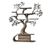 Aelthorin Sculpted Solid Wood Tree Bookshelf with Drawers Natural Oak - Timberustic Tree Bookshelf
