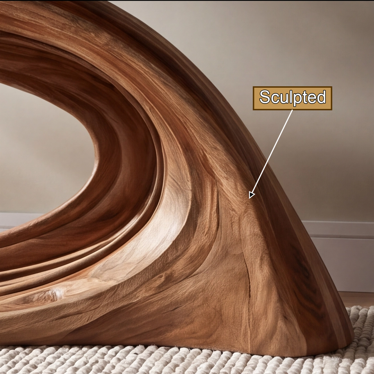 Aelthorin Solid Wood Sculpted Console Table - Timberustic Console Table