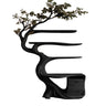 Aelthorn Organic Modern Tree Bookshelf with Drawers Black - Timberustic Tree Bookshelf