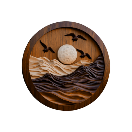 Aelun Handcrafted Solid Wood Wall Art Brown - Timberustic Wall Art