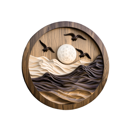 Aelun Handcrafted Solid Wood Wall Art Natural Oak - Timberustic Wall Art