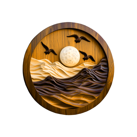 Aelun Handcrafted Solid Wood Wall Art Teak - Timberustic Wall Art