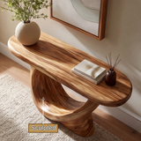 Aelvaris Solid Wood Sculpted Console Table - Timberustic Console Table