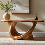 Aelvaris Solid Wood Sculpted Console Table - Timberustic Console Table