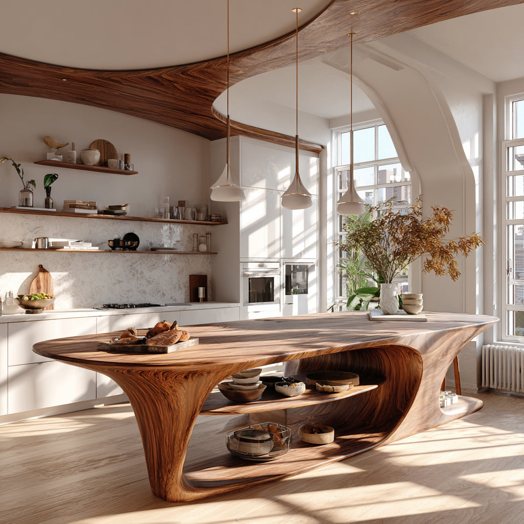 Aerin Flow Solid Wood Kitchen Island - Timberustic Kitchen Island
