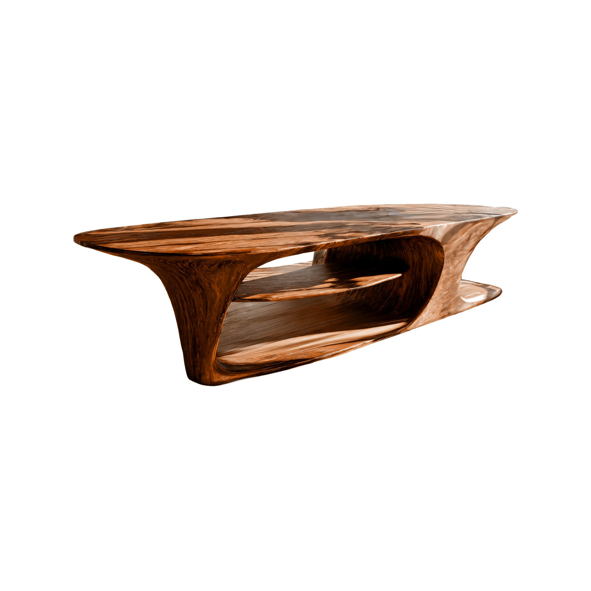 Aerin Flow Solid Wood Kitchen Island Brown - Timberustic Kitchen Island