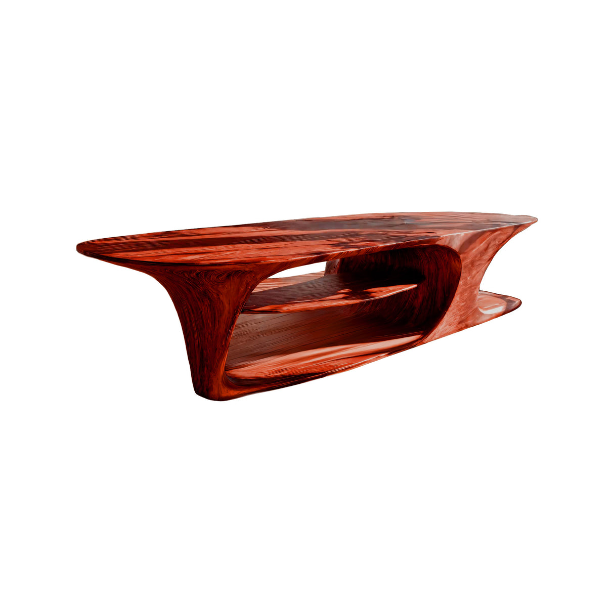 Aerin Flow Solid Wood Kitchen Island Mahogany - Timberustic Kitchen Island