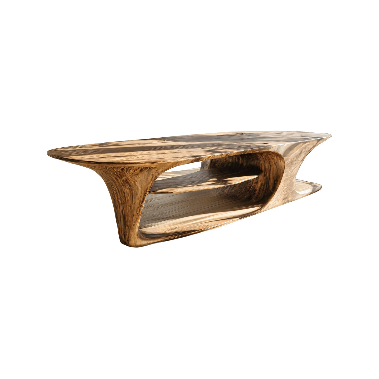 Aerin Flow Solid Wood Kitchen Island Natural Oak - Timberustic Kitchen Island