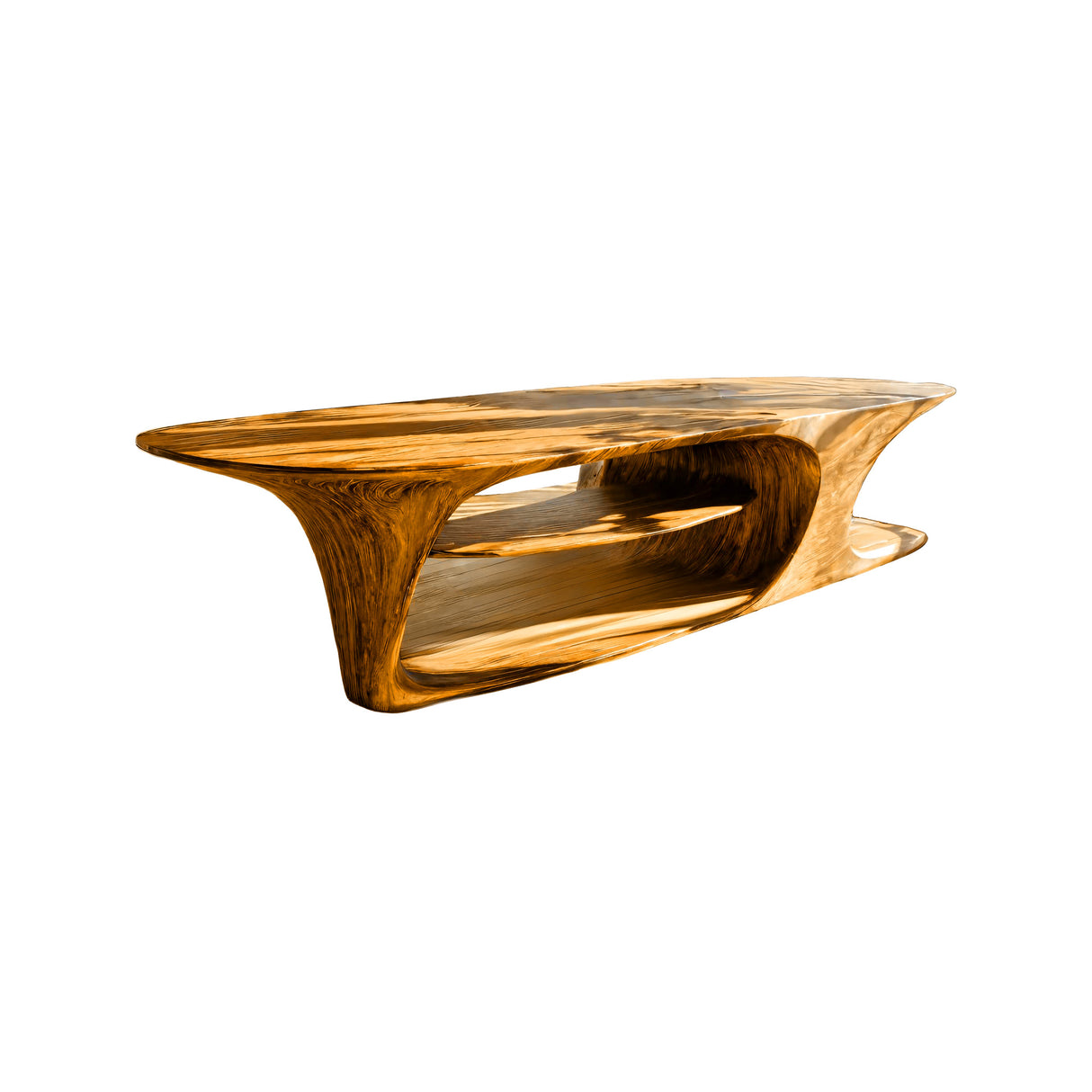 Aerin Flow Solid Wood Kitchen Island Teak - Timberustic Kitchen Island