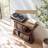 Aerion Handcrafted Solid Wood Record Player Stand SPA928931 - Timberustic Record Player Stand With Storage