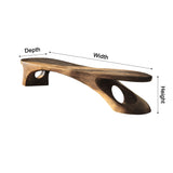 Aeris Sculptural Solid Wood Indoor Bench