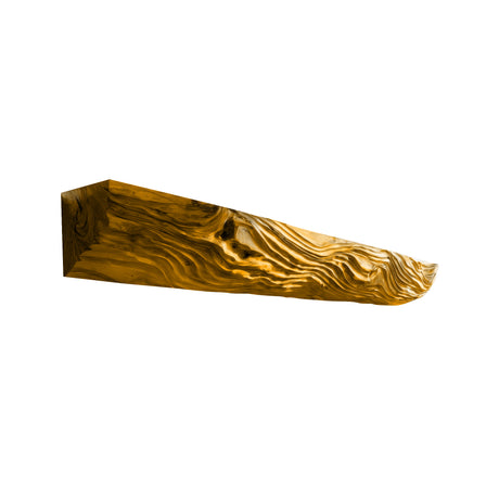 Aerivorn Flow-Carved Solid Wood Fireplace Mantel Shelf Teak - Timberustic Fireplace Mantel Shelf
