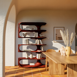 Aeron Curve Handcrafted Solid Wood Bookshelf