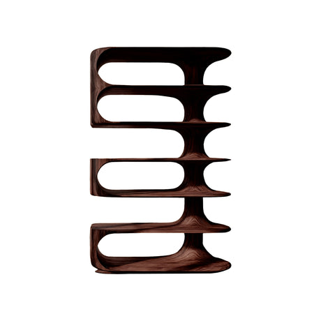 Aeron Curve Handcrafted Solid Wood Bookshelf