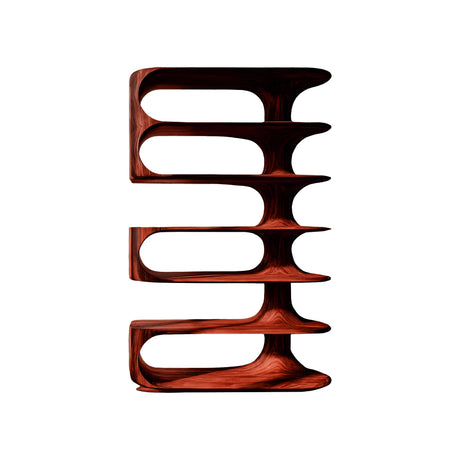 Aeron Curve Handcrafted Solid Wood Bookshelf