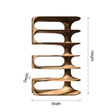 Aeron Curve Handcrafted Solid Wood Bookshelf