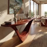 Aerovyn Sculpted Solid Wood Console Table Mahogany - Timberustic Console Table