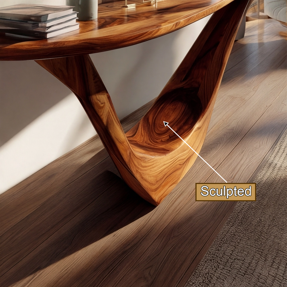 Aerovyn Sculpted Solid Wood Console Table - Timberustic Console Table